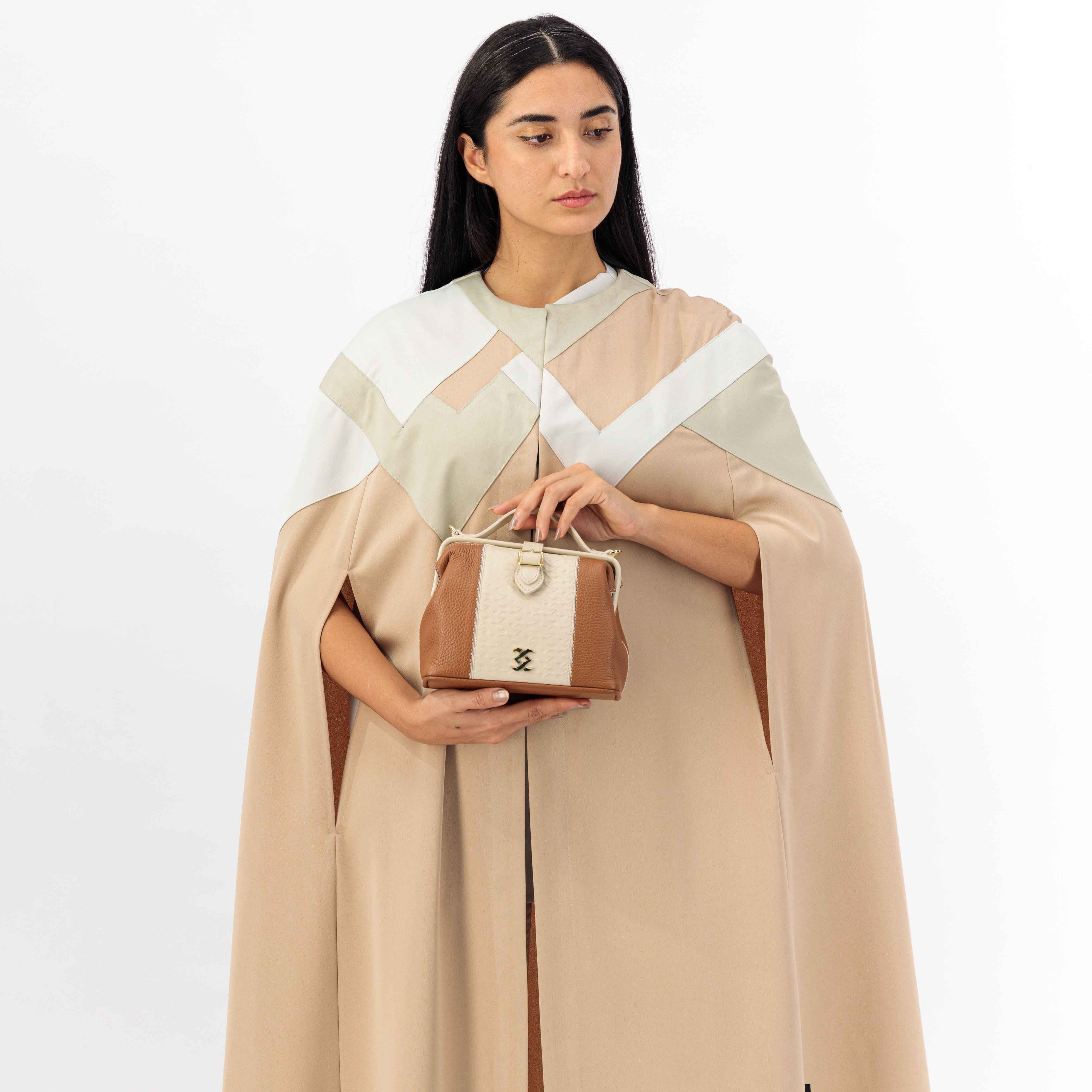 STONE CREPE FABRIC CAPE ABAYA BATCH TOP