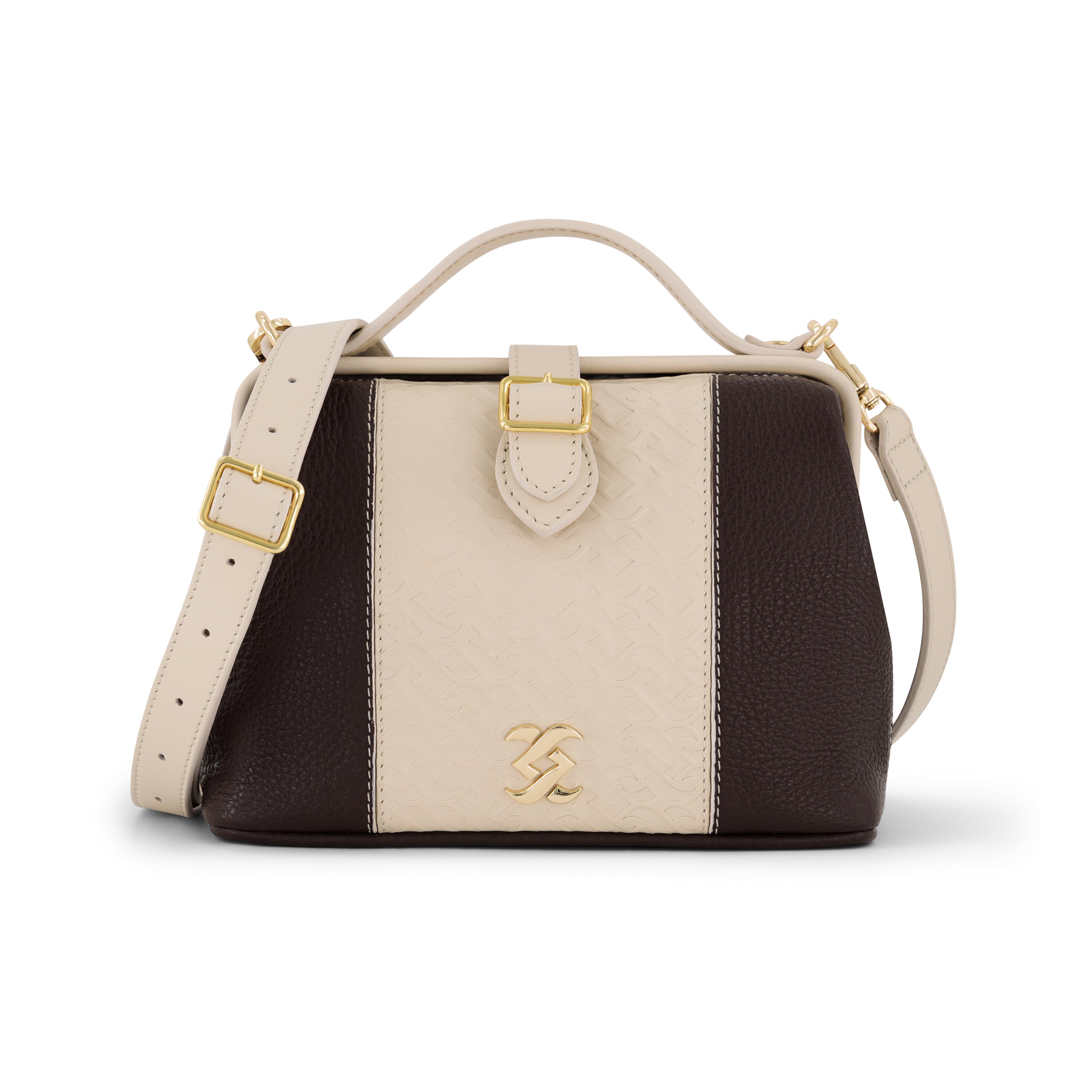 THE SHOULDER HANDMADE BAG CRAFTED FROM DARK BROWN GENUINE LEATHER WITH CLASSY PATTERN