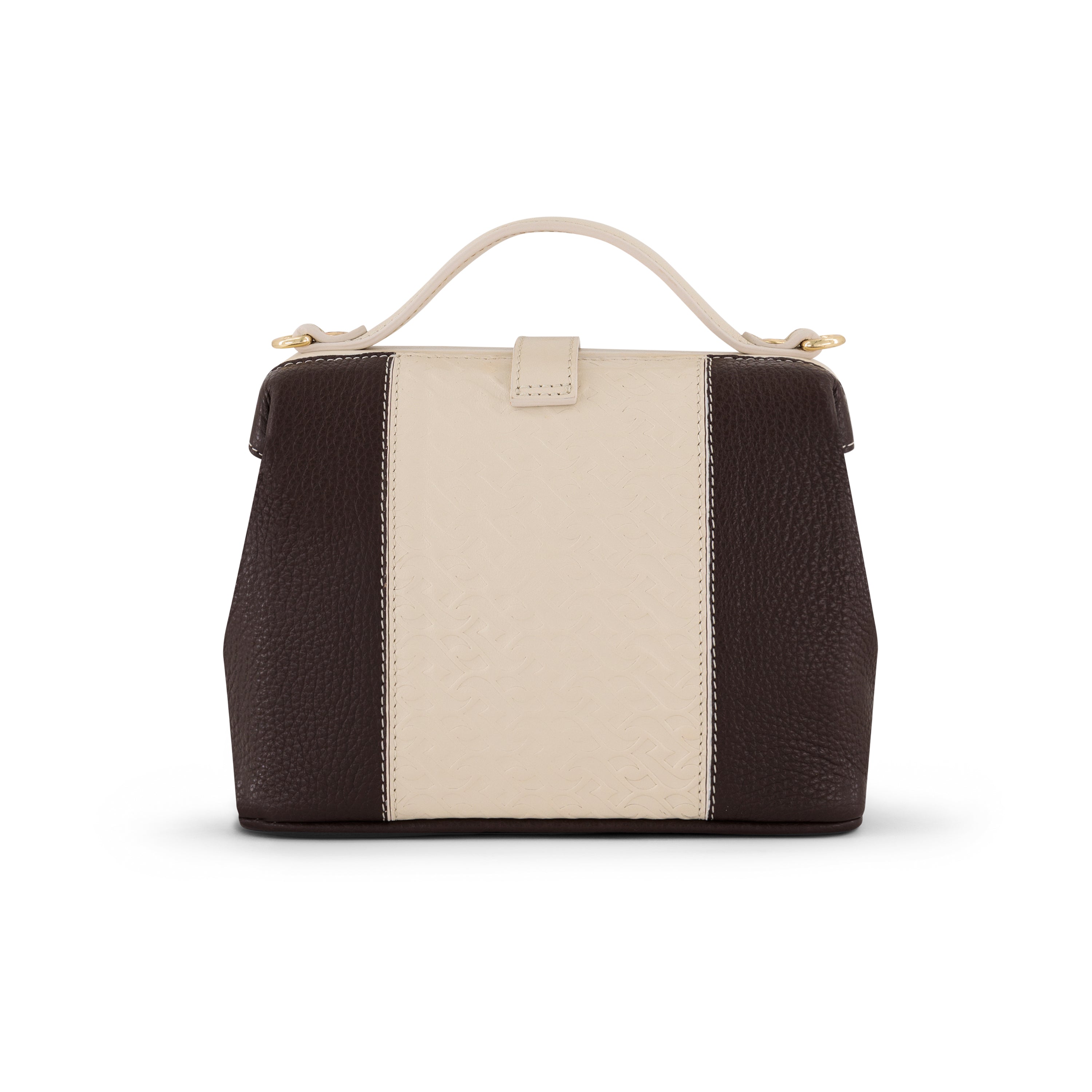 THE SHOULDER HANDMADE BAG CRAFTED FROM DARK BROWN GENUINE LEATHER WITH CLASSY PATTERN