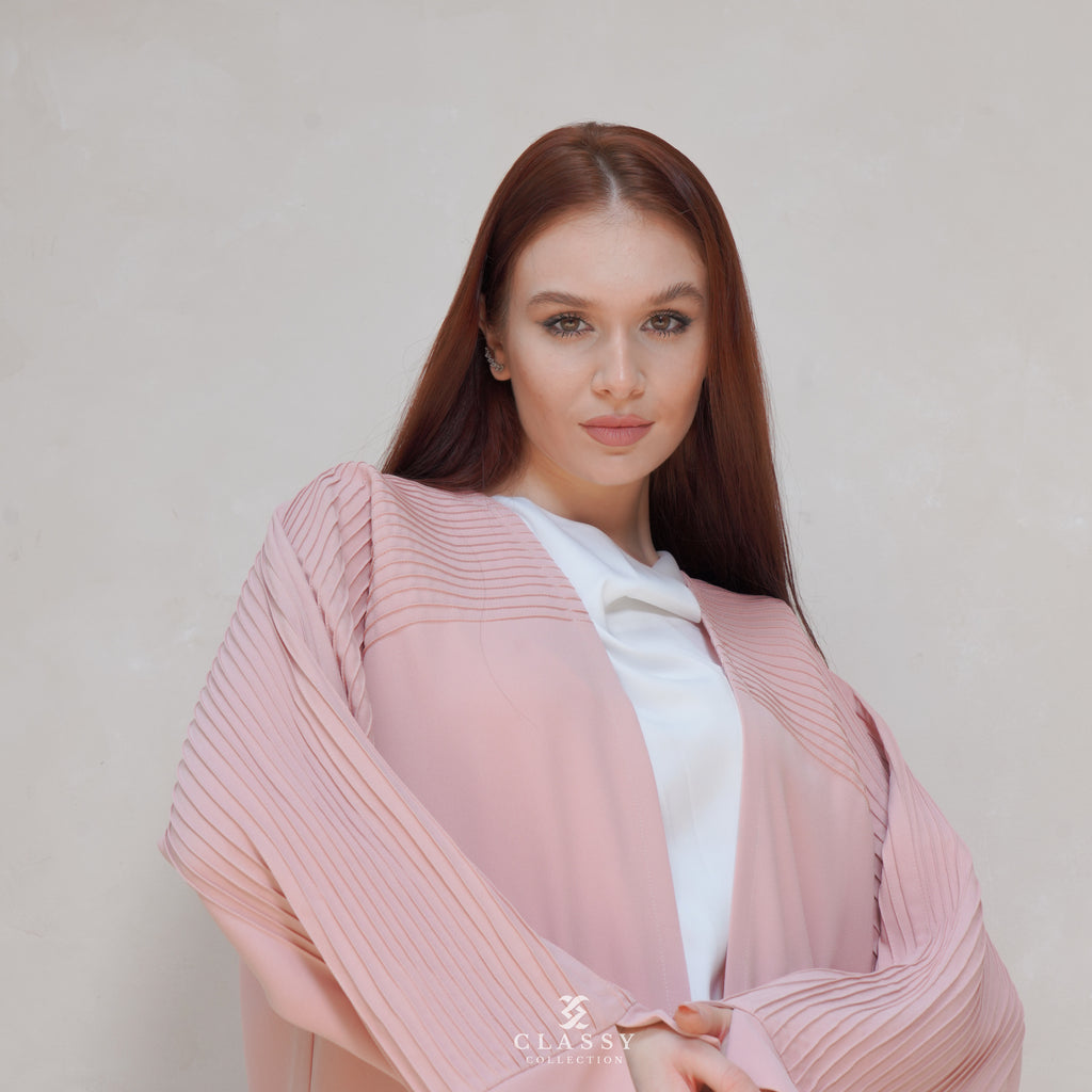 CREPE FABRIC ABAYA SHOULDER STITCHING