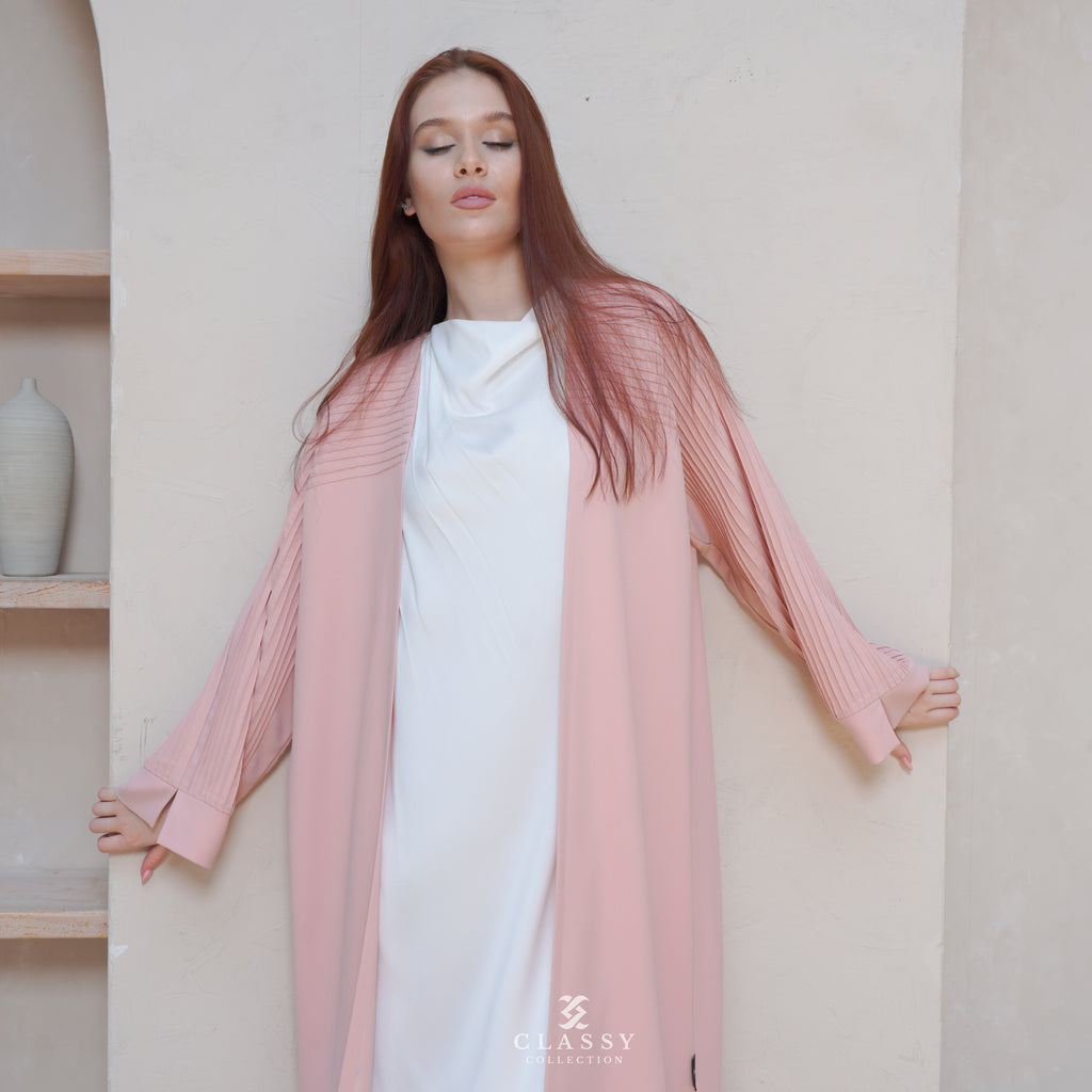 CREPE FABRIC ABAYA SHOULDER STITCHING