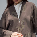 SPECIAL GRAY FABRIC ABAYA